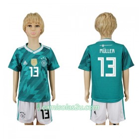 Camisolas de Futebol Alemanha Müller 13 Criança Equipamento Alternativa Copa do Mundo 2018 Manga Curta